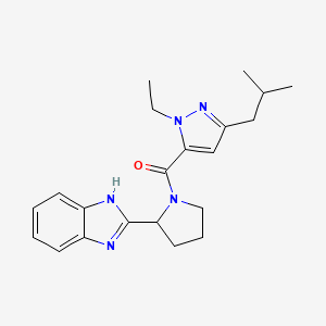 2-{1-[(1-ethyl-3-isobutyl-1H-pyrazol-5-yl)carbonyl]-2-pyrrolidinyl}-1H-benzimidazole
