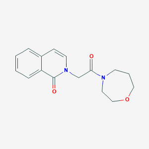 molecular formula C16H18N2O3 B5635558 2-[2-(1,4-oxazepan-4-yl)-2-oxoethyl]isoquinolin-1(2H)-one 