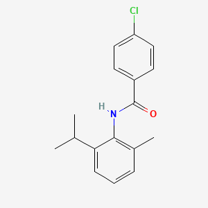 molecular formula C17H18ClNO B5635565 4-chloro-N-(2-isopropyl-6-methylphenyl)benzamide 