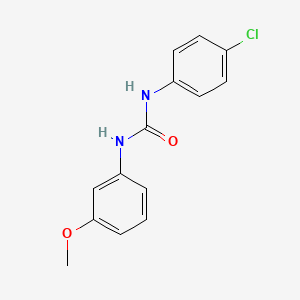 molecular formula C14H13ClN2O2 B5635595 N-(4-chlorophenyl)-N'-(3-methoxyphenyl)urea CAS No. 133611-97-9