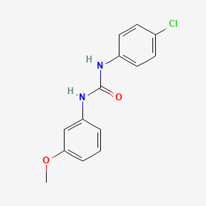 molecular formula C14H13ClN2O2 B5635595 1-(4-Chlorophenyl)-3-(3-methoxyphenyl)urea CAS No. 133611-97-9