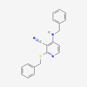 molecular formula C20H17N3S B5635607 4-(benzylamino)-2-(benzylthio)nicotinonitrile 