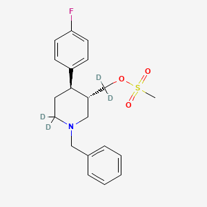 molecular formula C20H24FNO3S B563563 trans 1-Benzyl-4-(4-fluorophenyl)-3-methylsulfonatepiperidine-d4 CAS No. 1217654-31-3