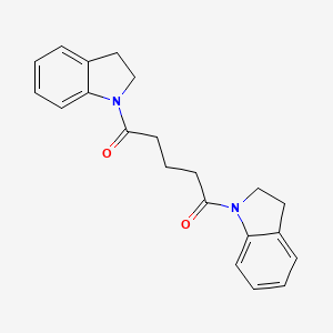 molecular formula C21H22N2O2 B5635652 1,1'-(1,5-dioxo-1,5-pentanediyl)diindoline 