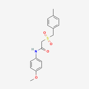molecular formula C17H19NO4S B5635655 N-(4-methoxyphenyl)-2-[(4-methylbenzyl)sulfonyl]acetamide 