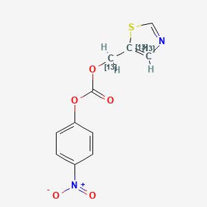 B563566 Thiazolylmethyl-4-nitrophenylcarbonate-13C3 CAS No. 1189969-30-9