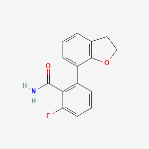 molecular formula C15H12FNO2 B5635669 2-(2,3-dihydro-1-benzofuran-7-yl)-6-fluorobenzamide 