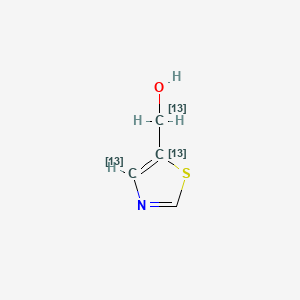 B563567 5-Thiazolemethanol-13C3 CAS No. 1185113-40-9