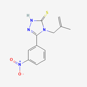 molecular formula C12H12N4O2S B5635703 4-(2-methyl-2-propen-1-yl)-5-(3-nitrophenyl)-4H-1,2,4-triazole-3-thiol 