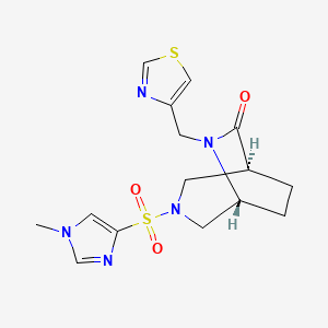 (1S*,5R*)-3-[(1-methyl-1H-imidazol-4-yl)sulfonyl]-6-(1,3-thiazol-4-ylmethyl)-3,6-diazabicyclo[3.2.2]nonan-7-one