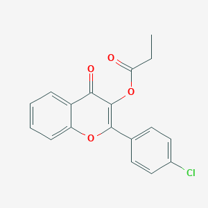 molecular formula C18H13ClO4 B5635711 2-(4-chlorophenyl)-4-oxo-4H-chromen-3-yl propionate 
