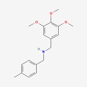 molecular formula C18H23NO3 B5635722 (4-methylbenzyl)(3,4,5-trimethoxybenzyl)amine 