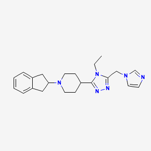 1-(2,3-dihydro-1H-inden-2-yl)-4-[4-ethyl-5-(1H-imidazol-1-ylmethyl)-4H-1,2,4-triazol-3-yl]piperidine