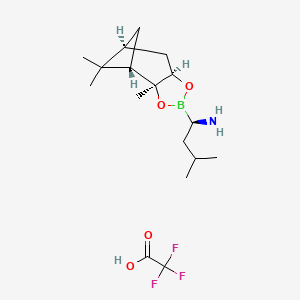 molecular formula C17H29BF3NO4 B563573 (R)-硼Leu-(+)-莰烯二醇三氟乙酸酯 CAS No. 179324-87-9