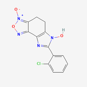molecular formula C13H9ClN4O3 B5635749 7-(2-chlorophenyl)-4,5-dihydro-6H-imidazo[4,5-e][2,1,3]benzoxadiazol-6-ol 3-oxide 