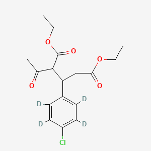 molecular formula C17H21ClO5 B563576 2-乙酰基-3-(4-氯苯基-d4)戊二酸二乙酯 CAS No. 1189724-35-3
