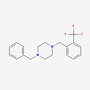 molecular formula C19H21F3N2 B5635789 1-benzyl-4-[2-(trifluoromethyl)benzyl]piperazine 