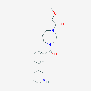 molecular formula C20H29N3O3 B5635793 1-(methoxyacetyl)-4-(3-piperidin-3-ylbenzoyl)-1,4-diazepane 
