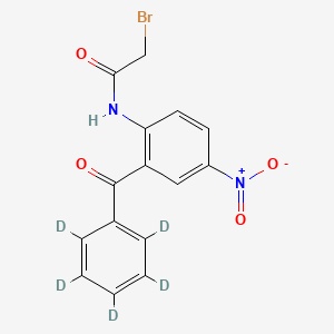 5-Nitro-2-(bromoacetamido)benzophenone-d5