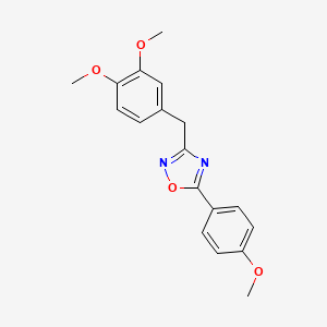 molecular formula C18H18N2O4 B5635878 3-(3,4-dimethoxybenzyl)-5-(4-methoxyphenyl)-1,2,4-oxadiazole 
