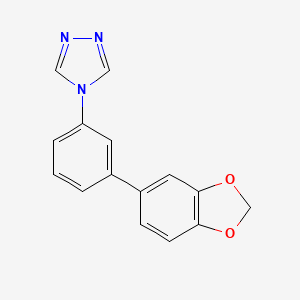 molecular formula C15H11N3O2 B5635881 4-[3-(1,3-benzodioxol-5-yl)phenyl]-4H-1,2,4-triazole 