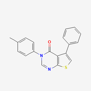 molecular formula C19H14N2OS B5635901 3-(4-methylphenyl)-5-phenylthieno[2,3-d]pyrimidin-4(3H)-one 