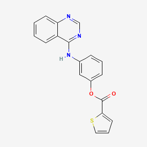 molecular formula C19H13N3O2S B5635914 3-(4-quinazolinylamino)phenyl 2-thiophenecarboxylate 