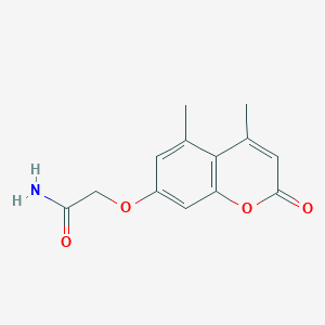 molecular formula C13H13NO4 B5635943 2-[(4,5-dimethyl-2-oxo-2H-chromen-7-yl)oxy]acetamide 