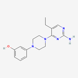 molecular formula C16H21N5O B5635951 3-[4-(2-amino-5-ethylpyrimidin-4-yl)piperazin-1-yl]phenol 