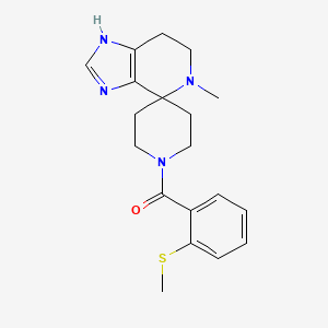 molecular formula C19H24N4OS B5636010 5-methyl-1'-[2-(methylthio)benzoyl]-1,5,6,7-tetrahydrospiro[imidazo[4,5-c]pyridine-4,4'-piperidine] 