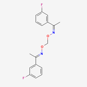 molecular formula C17H16F2N2O2 B5636013 1-(3-fluorophenyl)ethanone O,O'-methyleneoxime 