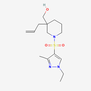 molecular formula C15H25N3O3S B5636044 {3-allyl-1-[(1-ethyl-3-methyl-1H-pyrazol-4-yl)sulfonyl]-3-piperidinyl}methanol 