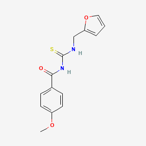 molecular formula C14H14N2O3S B5636050 N-{[(2-furylmethyl)amino]carbonothioyl}-4-methoxybenzamide 