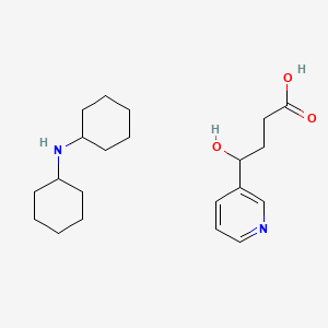 molecular formula C21H34N2O3 B563606 rac 4-Hydroxy-4-(3-pyridyl)butanoic Acid Dicyclohexylamine Salt CAS No. 1216491-66-5