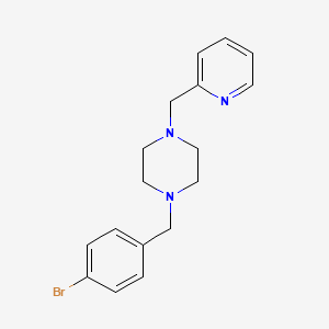 molecular formula C17H20BrN3 B5636073 1-(4-bromobenzyl)-4-(2-pyridinylmethyl)piperazine CAS No. 5979-16-8