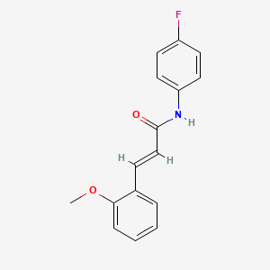 molecular formula C16H14FNO2 B5636092 N-(4-fluorophenyl)-3-(2-methoxyphenyl)acrylamide 
