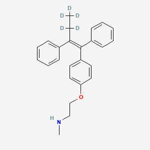 molecular formula C25H27NO B563612 N-Desmethyl Tamoxifen-d5 CAS No. 164365-16-6