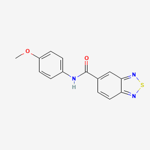 molecular formula C14H11N3O2S B5636128 N-(4-methoxyphenyl)-2,1,3-benzothiadiazole-5-carboxamide 