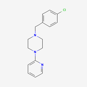 molecular formula C16H18ClN3 B5636133 1-(4-chlorobenzyl)-4-(2-pyridinyl)piperazine 
