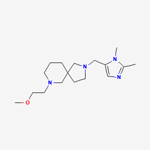 molecular formula C17H30N4O B5636139 2-[(1,2-dimethyl-1H-imidazol-5-yl)methyl]-7-(2-methoxyethyl)-2,7-diazaspiro[4.5]decane 