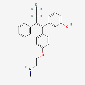 molecular formula C25H27NO2 B563614 N-Desmethyl Droloxifene-d5 CAS No. 1185241-63-7