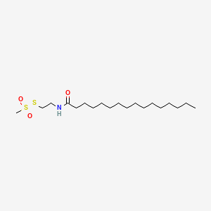 molecular formula C19H39NO3S2 B563616 Palmitoyl Aminoethyl Methanethiosulfonate CAS No. 1076199-30-8
