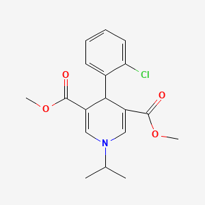 molecular formula C18H20ClNO4 B5636167 dimethyl 4-(2-chlorophenyl)-1-isopropyl-1,4-dihydro-3,5-pyridinedicarboxylate 