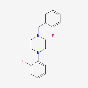 molecular formula C17H18F2N2 B5636188 1-(2-fluorobenzyl)-4-(2-fluorophenyl)piperazine 