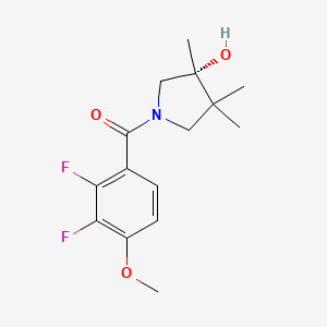 molecular formula C15H19F2NO3 B5636209 (3R)-1-(2,3-difluoro-4-methoxybenzoyl)-3,4,4-trimethyl-3-pyrrolidinol 