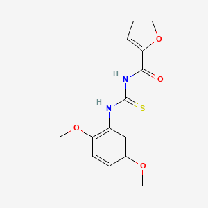 molecular formula C14H14N2O4S B5636221 N-{[(2,5-dimethoxyphenyl)amino]carbonothioyl}-2-furamide 