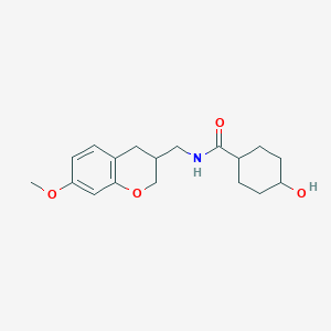 molecular formula C18H25NO4 B5636226 cis-4-hydroxy-N-[(7-methoxy-3,4-dihydro-2H-chromen-3-yl)methyl]cyclohexanecarboxamide 