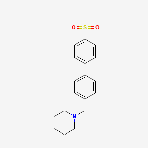 molecular formula C19H23NO2S B5636247 1-{[4'-(methylsulfonyl)biphenyl-4-yl]methyl}piperidine 