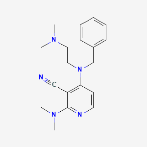 molecular formula C19H25N5 B5636310 4-{benzyl[2-(dimethylamino)ethyl]amino}-2-(dimethylamino)nicotinonitrile 