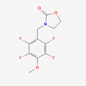 molecular formula C11H9F4NO3 B5636322 3-(2,3,5,6-tetrafluoro-4-methoxybenzyl)-1,3-oxazolidin-2-one 